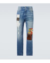 Loewe - Jeans Regular Patchwork - Lyst
