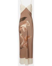 SIR. - Azaliea Floral Silk Max Dress - Lyst