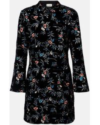 RIXO London - Besticktes Minikleid Delphina Aus Samt - Lyst