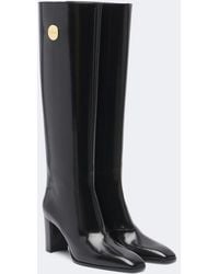 Saint Laurent - Louis Leather Knee-High Boots - Lyst
