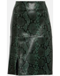 Dorothee Schumacher - Urban Jungle Snake-print Leather Midi Skirt - Lyst