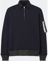 Sacai - Cotton-Blend Polo Sweatshirt - Lyst