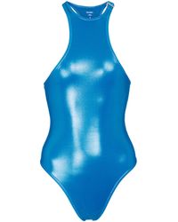 The Attico Racerback Swimsuit - Blue