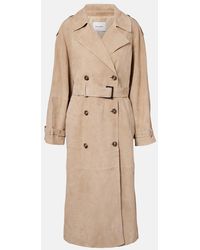 Yves Salomon - Suede Trench Coat - Lyst