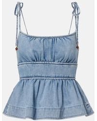Zimmermann - Wanderlust Denim Top - Lyst