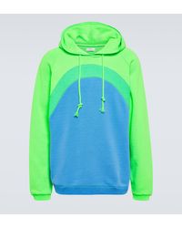 ERL - Rainbow Boucle Trimmed Cotton Hoodie - Lyst