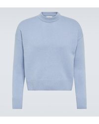 Ami Paris - Cropped Wool And Cashmere Sweater - Lyst