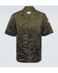 Moncler - Camisa de popelin de algodon estampada - Lyst