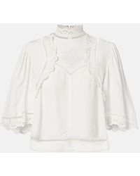 Isabel Marant - Top Frany Con Bordado Ingles - Lyst