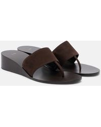 Jude - Lucille Leather Wedge Thong Sandals - Lyst
