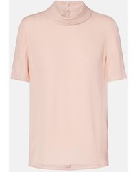 Valentino - Silk Georgette Top - Lyst