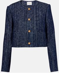 FRAME - Cotton Tweed Jacket - Lyst
