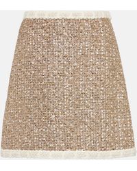 Giambattista Valli - High-rise Lurex® Tweed Miniskirt - Lyst