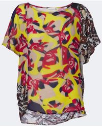 Dries Van Noten - Printed Draped Top - Lyst