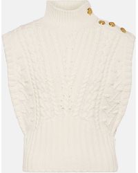 Veronica Beard - Holton Cable-knit Wool Sweater Vest - Lyst
