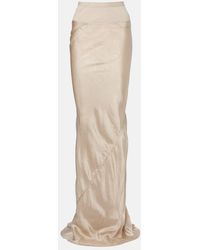 Rick Owens - Satin Maxi Skirt - Lyst