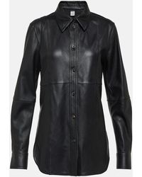 Totême - Leather Overshirt - Lyst