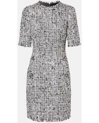Dolce & Gabbana - Dg Tweed Lame Minidress - Lyst
