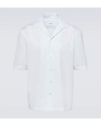 Lardini - Camisa bowling de popelin de algodon - Lyst