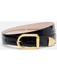 DEHANCHE - Mija Croc-Effect Leather Belt - Lyst