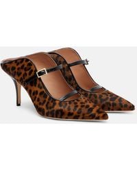 Malone Souliers - Gala 70 Leopard-Print Calf Hair Mules - Lyst