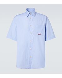 Valentino - Striped Cotton Shirt - Lyst