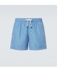 Fedeli - Madeira Printed Swim Trunks - Lyst