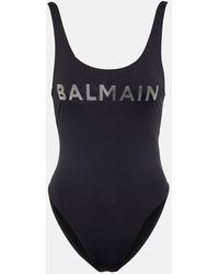 Balmain - Verzierter Badeanzug - Lyst