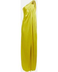 Stella McCartney One-shoulder Embellished Satin Gown - Yellow