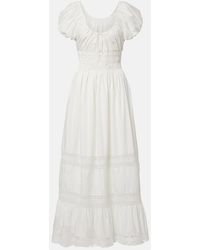 Faithfull the Brand - Elbie Lace-Trimmed Cotton Maxi Dress - Lyst