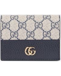 Gucci - Kleine, Zweifarbige Gg Marmont Brieftasche - Lyst