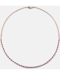 Suzanne Kalan - 18Kt Rose Necklace With Rubies - Lyst