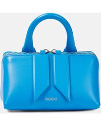 The Attico Friday Small Leather Tote Bag - Blue