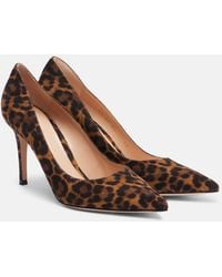 Gianvito Rossi - Gianvito 85 Leopard-Print Suede Pumps - Lyst