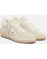 Golden Goose - Ball Star Shearling-Lined Suede Sneakers - Lyst