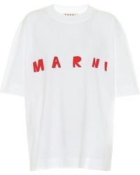 Marni T-SHIRT STAMPA LOGO - Bianco