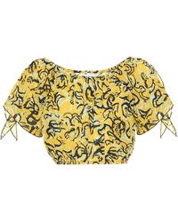 Diane von Furstenberg Cropped-Top Colette - Gelb