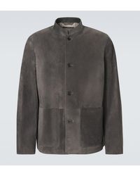 dunhill - Suede Jacket - Lyst