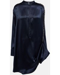 Loewe - Chain Shirt Dress In Silk - Lyst