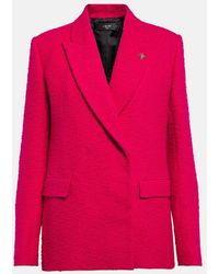 Amiri - Double-Breasted Boucle Blazer - Lyst