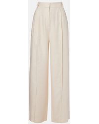 Loro Piana - Lodger Linen And Wool Wide-Leg Pants - Lyst