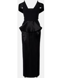 Maticevski - Barrier Off-Shoulder Satin Midi Dress - Lyst