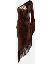 ‎Taller Marmo - Aventador Disco Sequined Fringed Midi Dress - Lyst