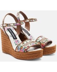 Dolce & Gabbana - Wedge Sandals - Lyst