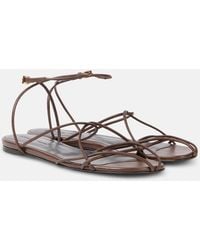 KHAITE - Loulou Leather Sandals - Lyst