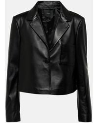 JOSEPH - Cropped Leather Jacket - Lyst