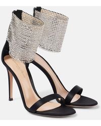 Gianvito Rossi - Adore 105 Embellished Satin Sandals - Lyst