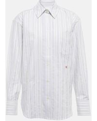 Victoria Beckham - Cotton Poplin Oversized Striped Shirt - Lyst