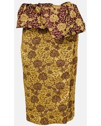 Dries Van Noten - Floral Ruffled Midi Skirt - Lyst