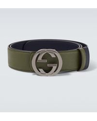 Gucci - Double G Reversible Leather Belt - Lyst
